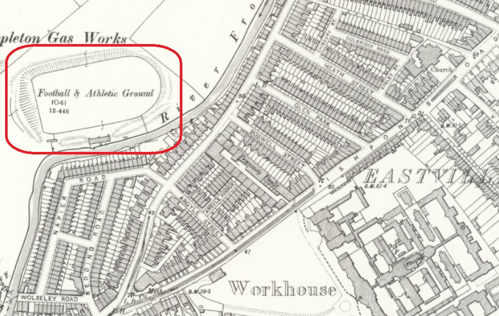 Bristol - Eastville Stadium : Map credit National Library of Scotland